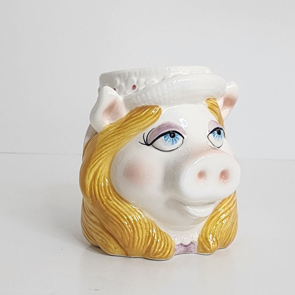Miss Piggy Ceramic Mug 1985 Muppet Show Collectible Vintage